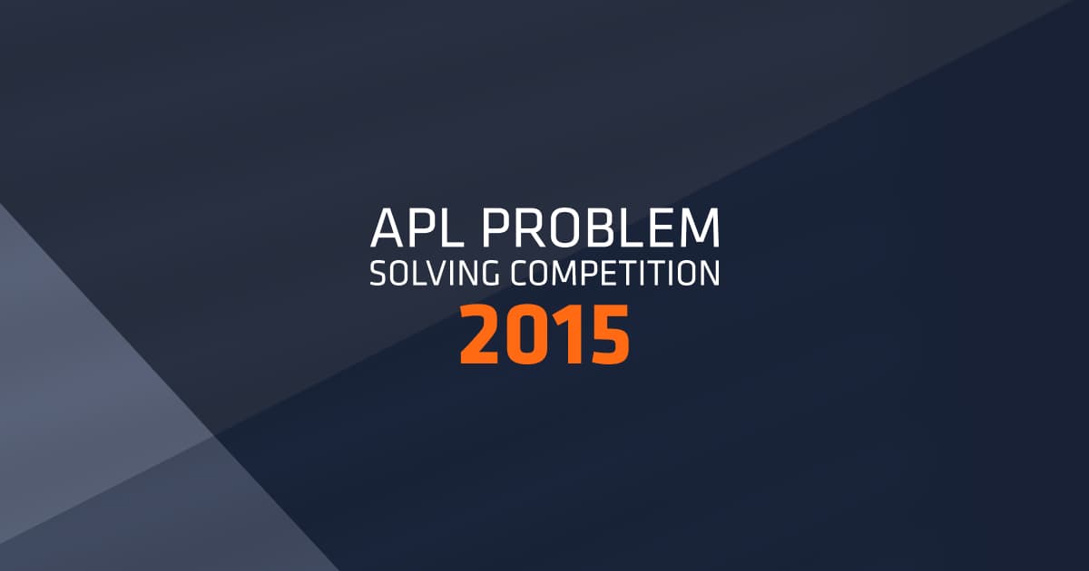 2015 APL Problem Solving Competition Announced