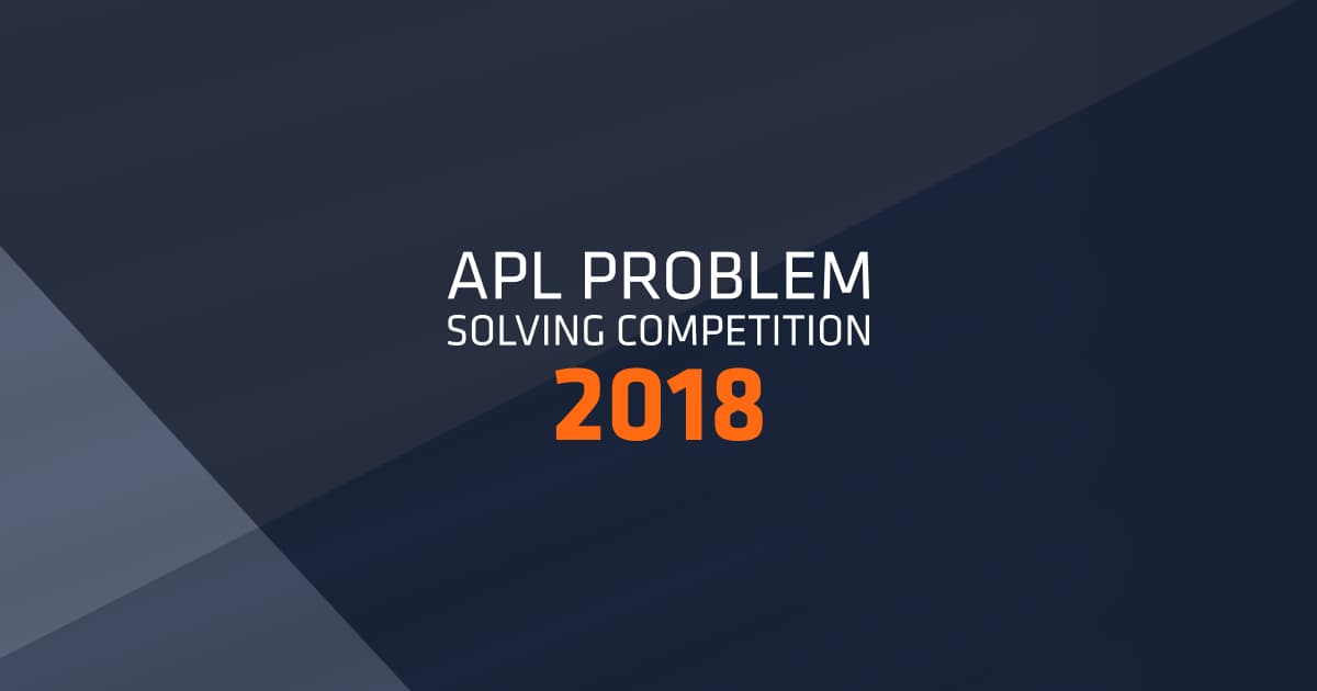 2018 APL Problem Solving Competition Announced